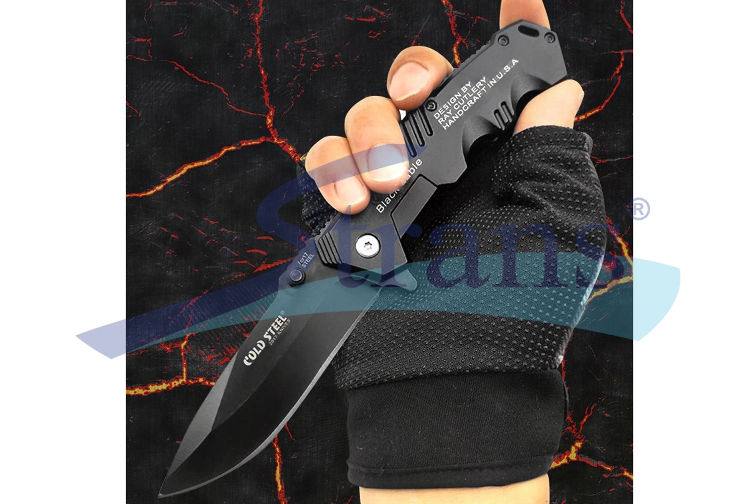 Ніж Розкладний Тактичний (Туристичний) Black Sable L-200Mm (85+